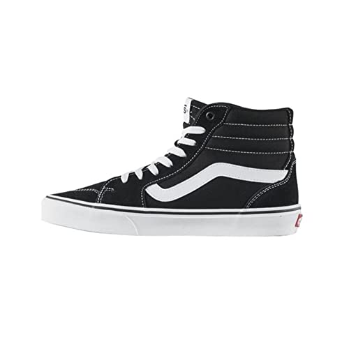 Vans Filmore Hi, Sneaker Uomo, Suede Canvas Black White, 44.5 Eu