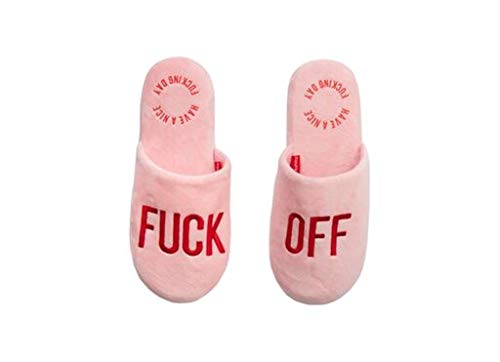 Fisura - Pantofole Con Messaggio Pantofole Con Antiscivolo. Regalo Originale (Off, Rosa 36-40)