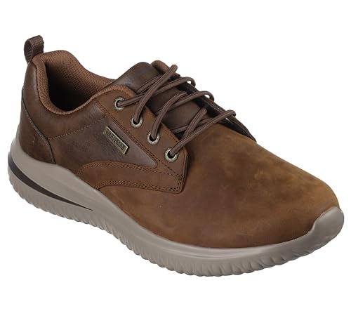 Skechers Delson 3.0 Glavine, Scarpe Da Ginnastica Uomo, Marrone, 43 Eu
