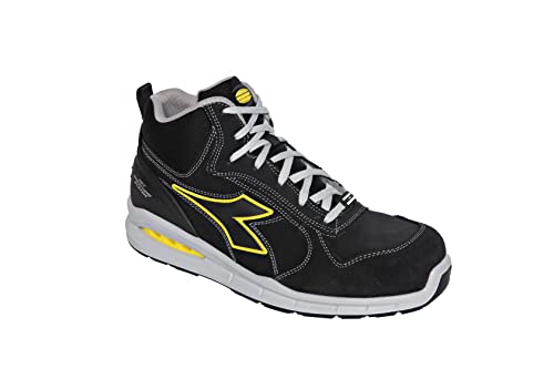 Diadora Run Net Airbox Mid S3 Src, Scarpe Da Ginnastica Uomo, Black/Black, 46 Eu