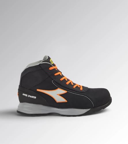 Utility Diadora Glove Mds Mid S3 Hro Src, Guanti Unisex-Adulto, Blu Scuro Arancio Fluo, 42 Eu