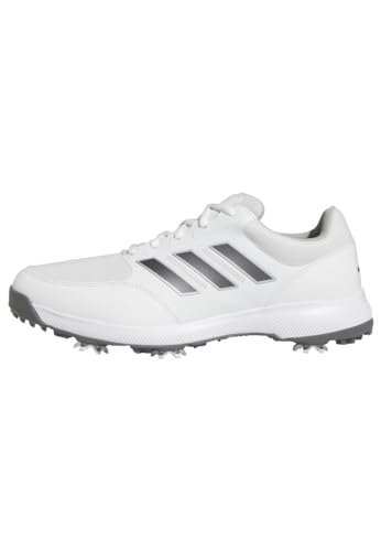 Adidas Tech Response 3.0 Wide Golf Shoes, Scarpe Uomo, Cloud White/Dark Silver Metallic, 42 Eu