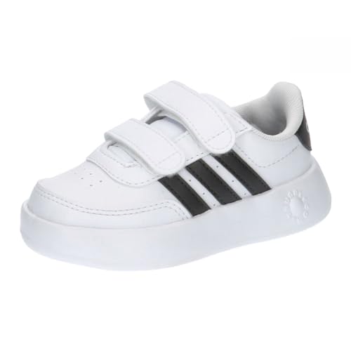 Adidas Breaknet 2.0 Shoes Kids, Sneakers Unisex - Bimbi 0-24, Cloud White Core Black Ftwr White, 26 Eu