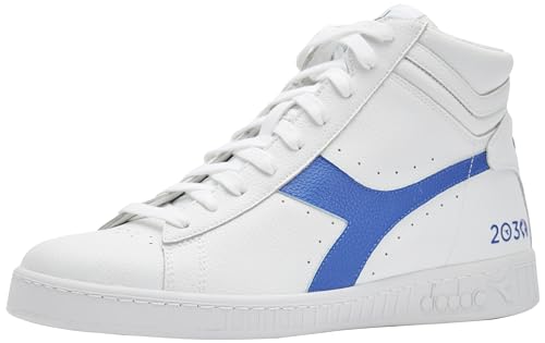 Diadora Game L High 2030, Scarpe Da Ginnastica Unisex-Adulto, White/Imperial Blue, 41 Eu