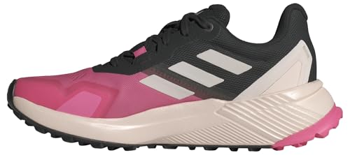Adidas Terrex Soulstride Rain.Rdy Trail Running Shoes, Scarpe Donna, Pink Fusion/Putty Mauve/Core Black, 40 Eu