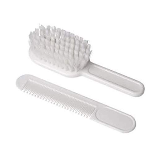 Eurostil Bebe Cepillo Suave Blanco 1Un + Peine 1U, Pennello Morbido Bianco Pettine Unisex-Adulto, Único