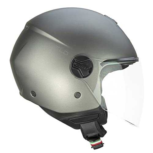 Cgm Casco Open Face, 167A Flo Mono Antracite Satinato Lunga, Xl (60Cm)
