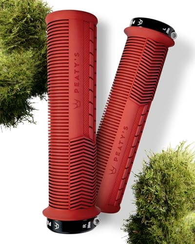 Peaty'S Monarch Grips – Rosso/Fungo/Sottile – Trail Comfort, Durevole, Ergonomica, Supporto Per Pollice, Per Tutto Il Giorno, Tutte Le Condizioni Atmo