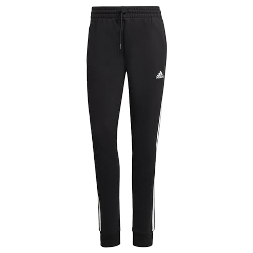Adidas Essentials 3-Stripes Pantaloni Da Allenmento, Black/White, S