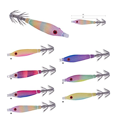 Oppai Sugoi Hypnos 70Mm Colore 67 - Per La Pesca Dei Calamari A Tataki - Confezione Singola