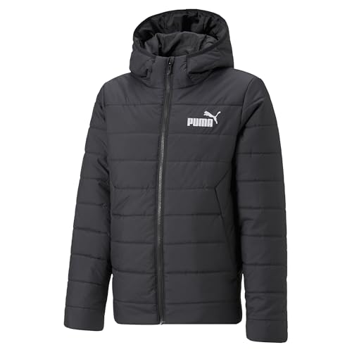 Puma Ess Hooded Padded Jacket, Giacca Imbottita Boy'S, Black, 128