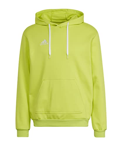 Adidas Entrada 22 Sweat Hoodie Felpa Con Cappuccio, Team Semi Sol Yellow, L Uomo