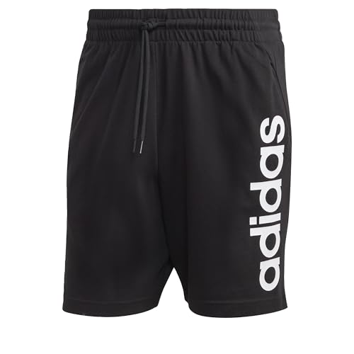 Adidas Aeroready Essentials Single Jersey Linear Logo Shorts, Pantaloncini Uomo, Nero, L