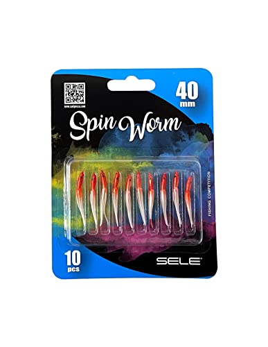 Sele Spin Worm 550544 | Color Red Head