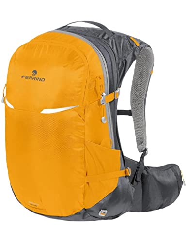Ferrino Zephyr 27+3 30 Litri Zaino 75818Ngg Colore Verde Giallo Per Trekking Coprizaino Incluso Schienale Traspirante Porta Bastoncini Leggero E Capie