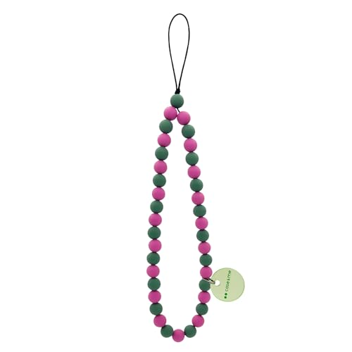 Case&Me Laccetto Portacellulare Da Polso, Anti Stress, 20Cm, Verde E Rosa