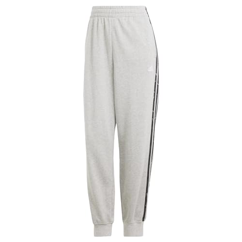 Adidas Donna Essentials 3-Stripes Animal-Print 7/8 Pants, Medium Grey Heather, Xs