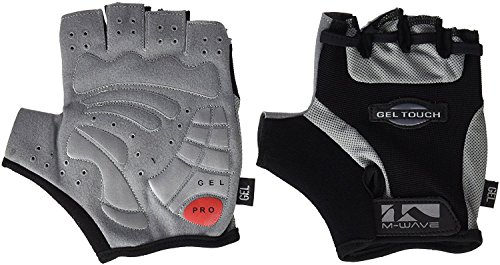 M-Wave Bicycle Gloves Glovers, With Gel Padding, Size: Xl, On Card, 5 Pairs In Pe-Bag (Assorted 2 X Silver/Black, 2 X Red/Black, 1 X Blue/Black)