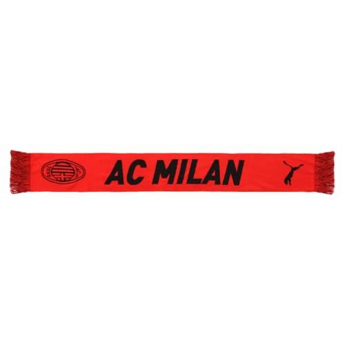 Ac Milan - Sciarpa Ess Con Scritta, Logo Ufficiale, Taglia Unica, Per Uomo E Donna