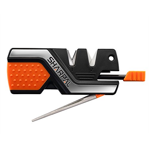 Sharpal 101N 6 In 1 Portatile Affilacoltelli Con Accendifuoco, Fischietto E Barra Affilatrice Diamantata, Risanare E Levigare Rapidamente Lame Dritte