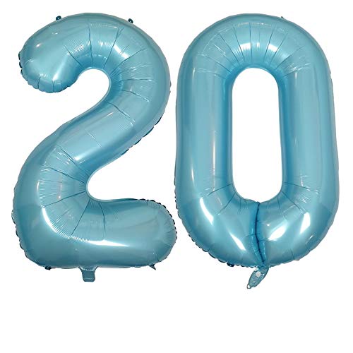 Diwuli Palloncini 20 Anni Compleanno Blu Xxl - Palloncini Compleanno 20 Anni, Palloncini Numero 20, Palloncini Numeri Gonfiabili Elio Palloncino Festa