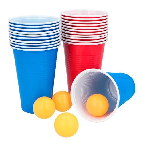 Boland 30852 - Set Da Birra Pong, 22 Bicchieri E 4 Palline, Gioco Per Feste, Compleanni, Gioco Per Feste Divertenti