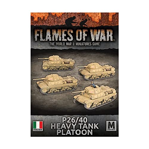 Battlefront Miniatures Flames Of War Ww2: Italiano - Plotone Di Carri Pesanti P26/40