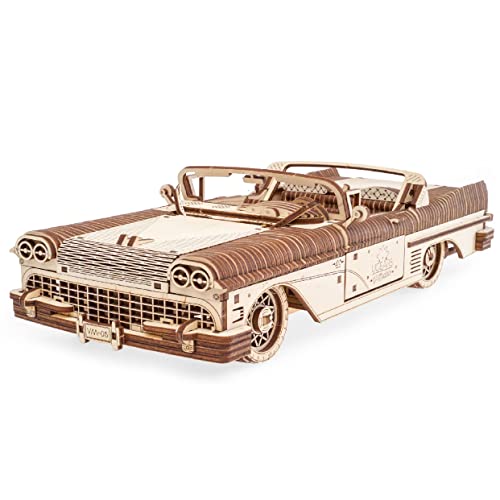 Ugears Dream Cabriolet - Regalo Per La Festa Del Papà Puzzle 3D Per Adulti Modelli Meccanici Puzzle In Legno Rompicapo Kit Di Costruzione Artigianale