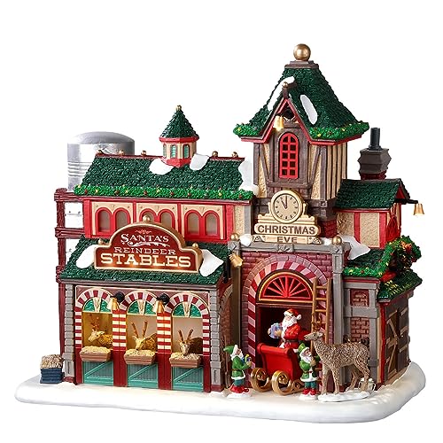 Lemax Wonderland Lighted Building: Santa'S Reindeer Stables, Multicolore, 34101