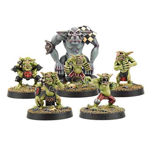 War World Gaming Gang Dei Goblin Con Troll - 28Mm Fantasy Miniature Figure Troll Medioevo Resina Non Dipinta Squadra Wargame Mini Set Spedizione Tracc