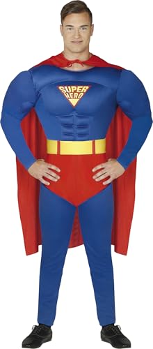 Fiestas Guirca, S.L.- Ghirca Halloween Costume Da Supereroe Con Mantello T/52-54, Colore Tinta Unita, L, 077807644-V_Sml