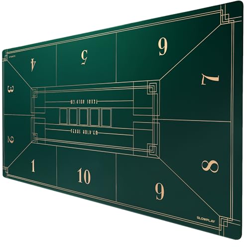Slowplay Nash Texas Holdem Tappetino Da Poker 240 X 120 Cm | Panno Da Poker Portatile | Copritavolo Da Poker Professionale, Superficie Liscia Pregiata