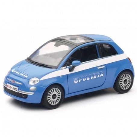 New Ray Auto Fiat 500 Polizia 1:24-New-71353, 71353