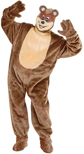 Plush "Teddy Bear" (Costume, Gloves, Shoe Covers, Mask) - (One Size Fits Most Adult)