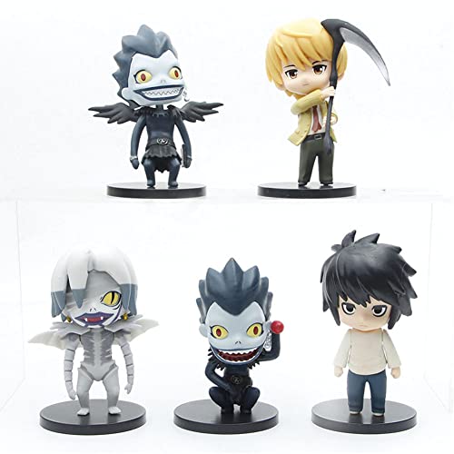 Xinchangda Death Note - Mini Statuette In Pvc, Idea Regalo Di Compleanno Per Bambini, 5 Pezzi