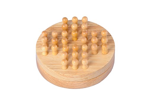 Engelhart - 200117 - Gioco Di Viaggio "Piccolo Solitario" Rotondo In Legno