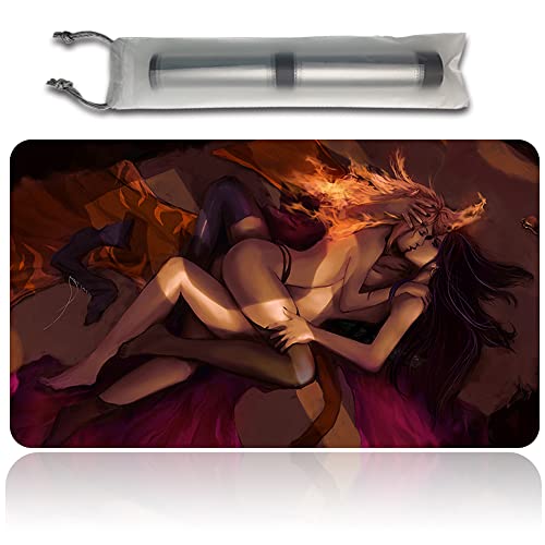 Four Leaves Liliana Vess E Chandra Mtg Play Mats + Borsa Impermeabile Gratuita, Mtg Playmate Table Mat, Mtg Mouse Pad, Antipolvere E Impermeabile Per