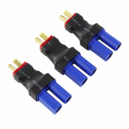 Oliyin 3Pcs Maschio Deans To Female Ec5 Losi Adattatore Connettore Brushless Lipo 1/8 1: 8 (Confezione Da 3)