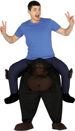 Guirca- Costume Con Scimmia Gorilla Da Cavalcare E Imbottito Per Adulti, Multicolore, L, 88233