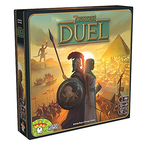 Repos Production Unbox Now, 7 Wonders Duel , Board Game , Ages 10+ , 2 Players , 30 Minutes Playing Time