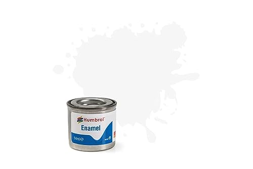 Humbrol- Enamel Paint Smalto, Colore Bianco (White Matt), 14 Ml (Confezione Da 1), Aa0374