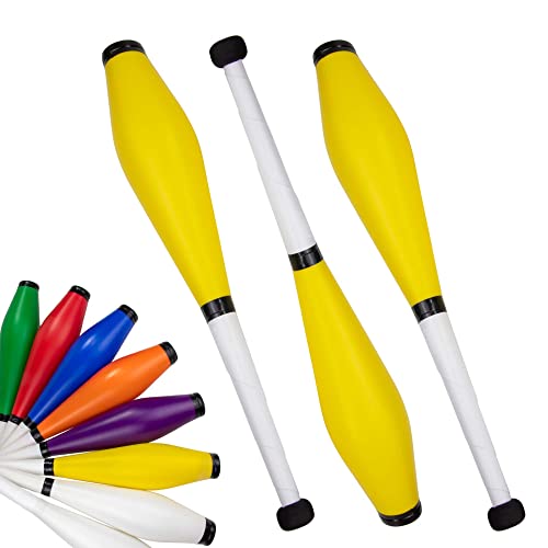 Juggle Dream Trainer Street Mazze Da Giocoleria Set Di 3 Trainer Club - Set Di Giocoleria Per Principianti E Giocolieri Avanzati (Giallo)