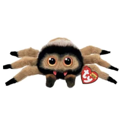Ty Beanie Boos - Godfrey Il Ragnetto Con Occhi Arancioni Grandi E Glitter, Il Peluche Con Gli Occhi Grandi Scintillanti - Speciale Halloween - 15 Cm -