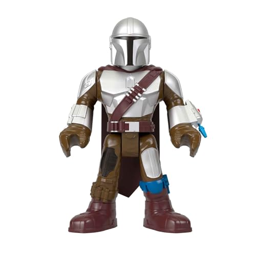 Fisher-Price Imaginext Star Wars The Mandalorian Xxl Action Figure Giocattolo, Personaggio Snodabile Alto Oltre 40,6 Cm Con Lanciatore Per Bambini E B