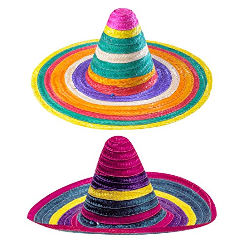 Net Toys Sombrero Colorato Cappello In Paglia Copricapo Estivo Cappello Tradizionale Messicano Paglietta Per Feste In Maschera