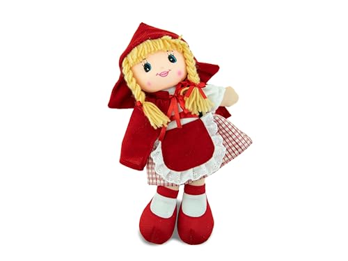 Teorema - Bambola Di Pezza Carlotta Delle Fiabe, Bambola Stoffa, Giocattolo Per Bambini, Altezza 30Cm