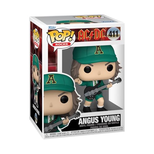 Funko Pop! Rocks: Ac/Dc - Angus Young - (Green) - Figura In Vinile Da Collezione - Idea Regalo - Merchandising Ufficiale - Giocattoli Per Bambini E Ad