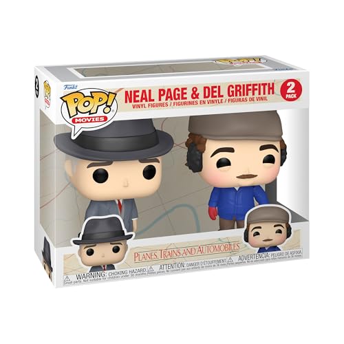 Funko Pop! Movies: Planes, Trains - Neal And Del/Del 2Pk - Planes, Trains And Automobiles - Portachiavi - Mini Figura In Vinile Da Collezione Novità P