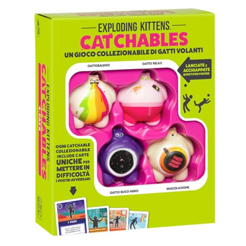 Asmodee Exploding Kittens: Catchables, Gioco Da Tavolo, 8+ Anni, 1+ Giocatori, Edizione In Italiano