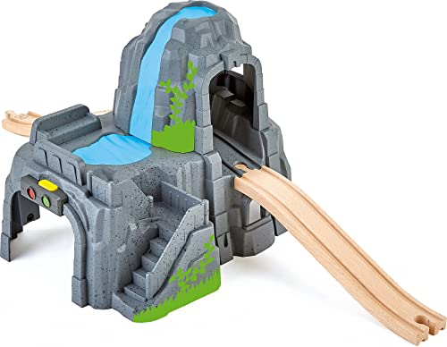 Hape E3739 Light And Sound Mountain Tunnel - Wooden Train Track Accessories